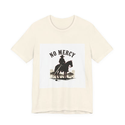 No Mercy Cowboy Skull Tee | Western-Gothic, desert noir design
