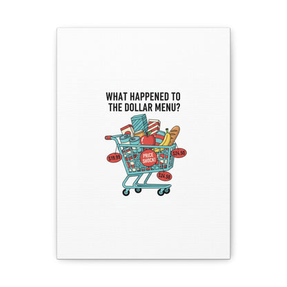 What Happened to the Dollar Menu? Canvas | Grocery Prices Meme, Price Shock Wall Art