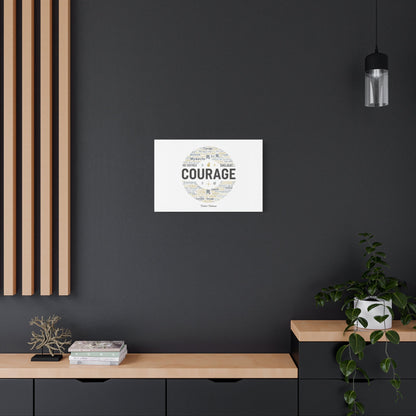 Courage Word Cloud Canvas | Fresh-Start Minimalism art print