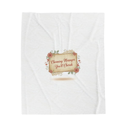 Handwritten Love Letter Design Blanket | vintage letter art, wax seal nostalgia