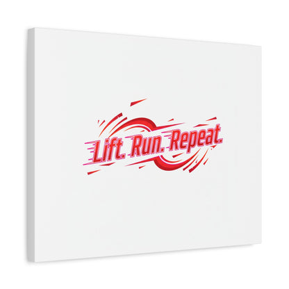 Lift Run Repeat Canvas | Fitness Wall Art, Gym Motivation