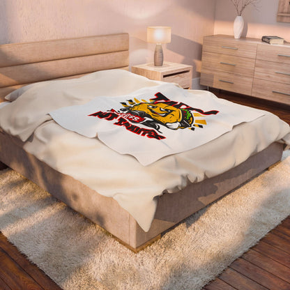 Tacos Not Tariffs Blanket | taco pun, protest typography
