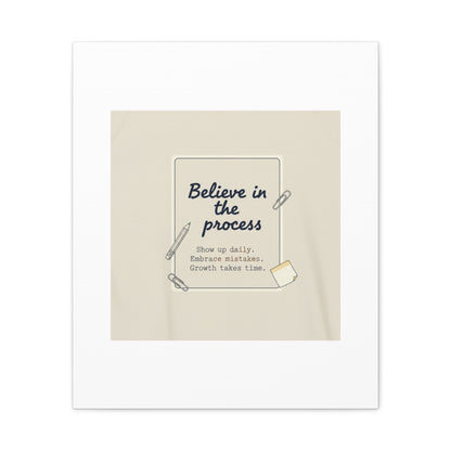 Believe in the Process Canvas | analogue note to self, handwritten reminder décor