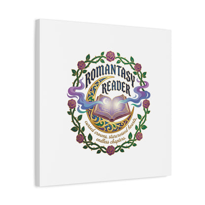 Romantasy Reader Canvas Print | enchanted bookish celestial gothic