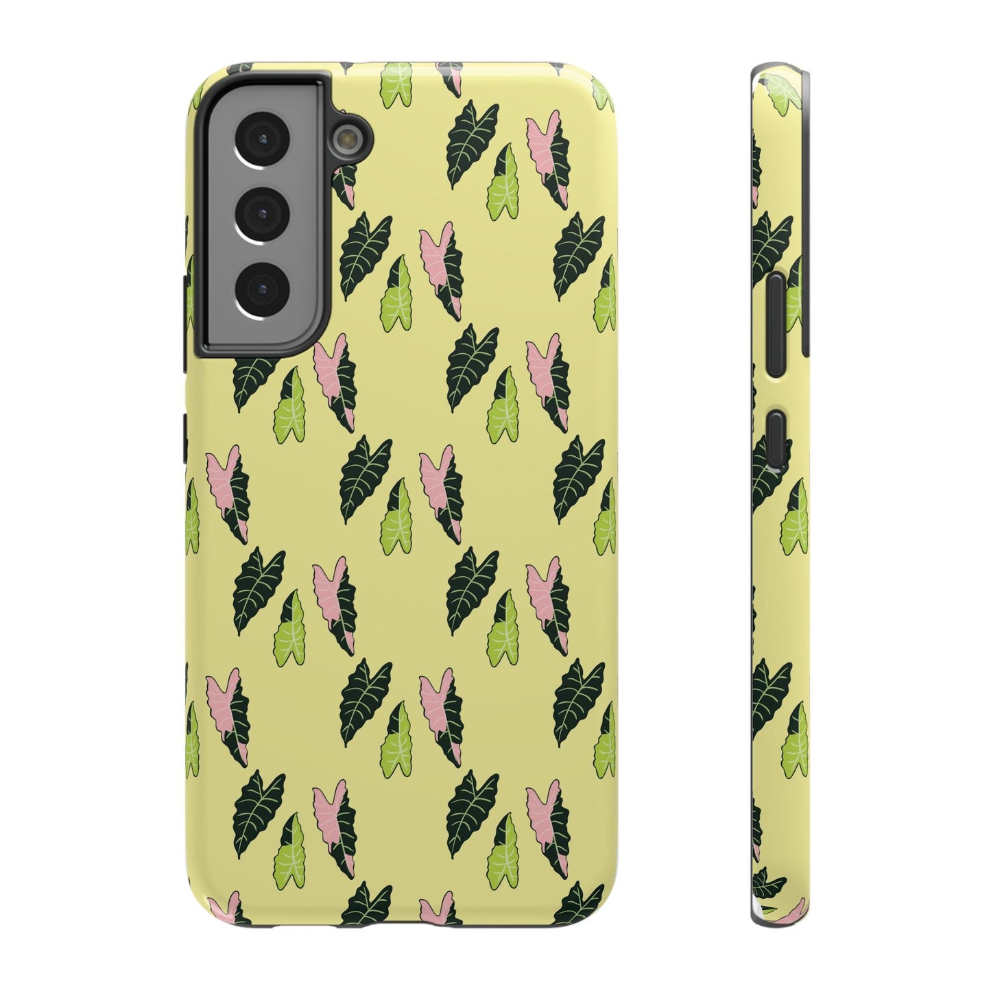 Alocasia Pattern Phone Case – Dual Layer Protective Cover