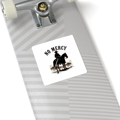 No Mercy Cowboy Skull Sticker | western skull art, gothic Americana
