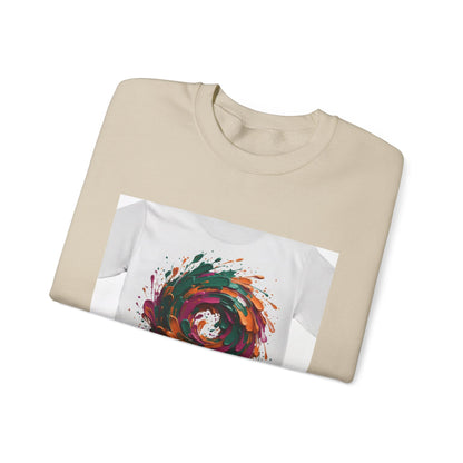 Painterly Abstract Floral Swirl Sweatshirt | artsy brushstroke apparel
