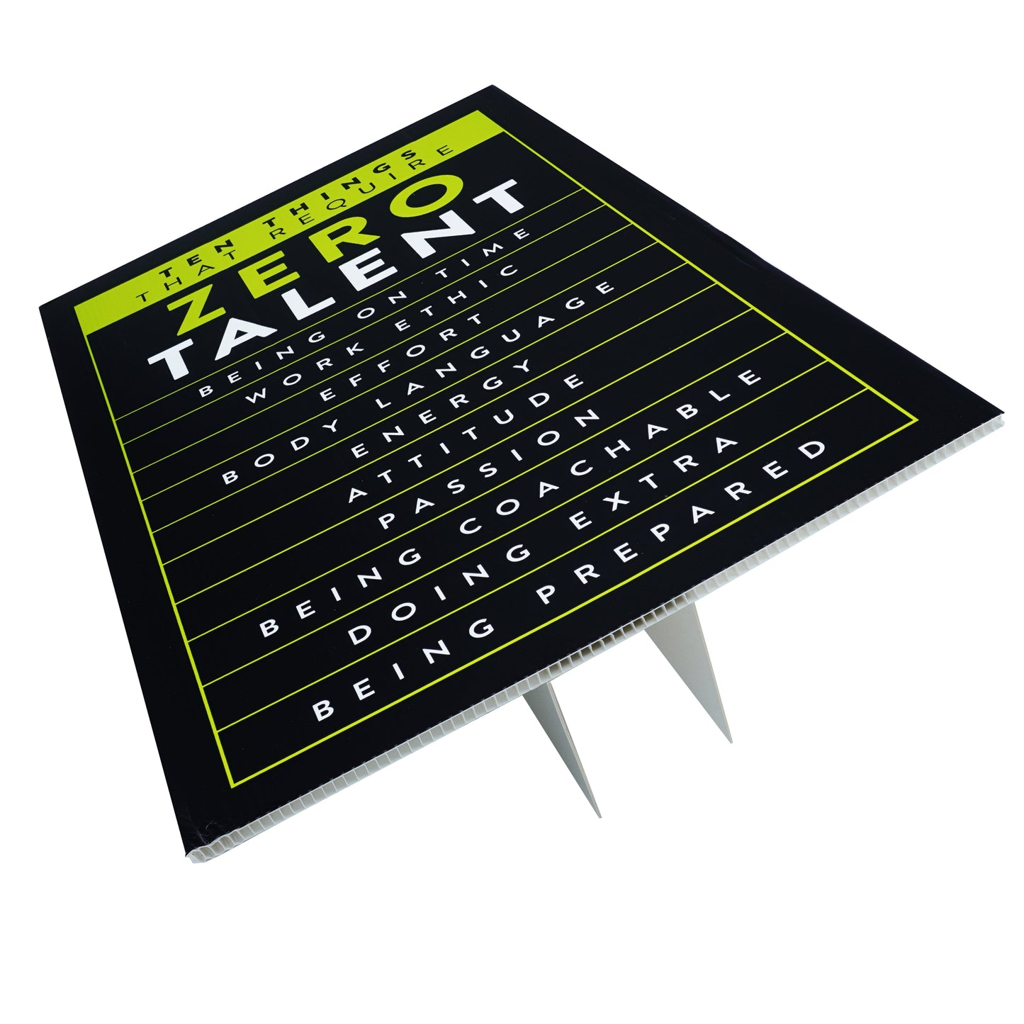 Green Motivational Wall Art - Hard Work Sign