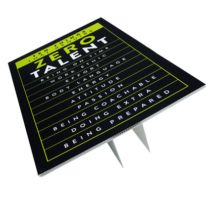 Green Motivational Wall Art - Hard Work Sign