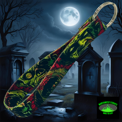 Zombie Key Fob, Perfect for backpack or purse. Goth Fashion
