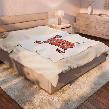 Bodega Baddie Velveteen Blanket | NYC Y2K deli sign, Spanglish cherries