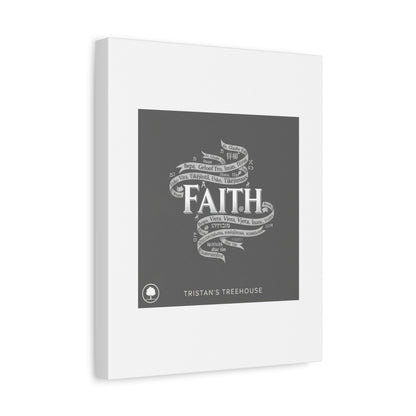 handwritten faith ribbon Canvas | sketch aesthetic, doodle design