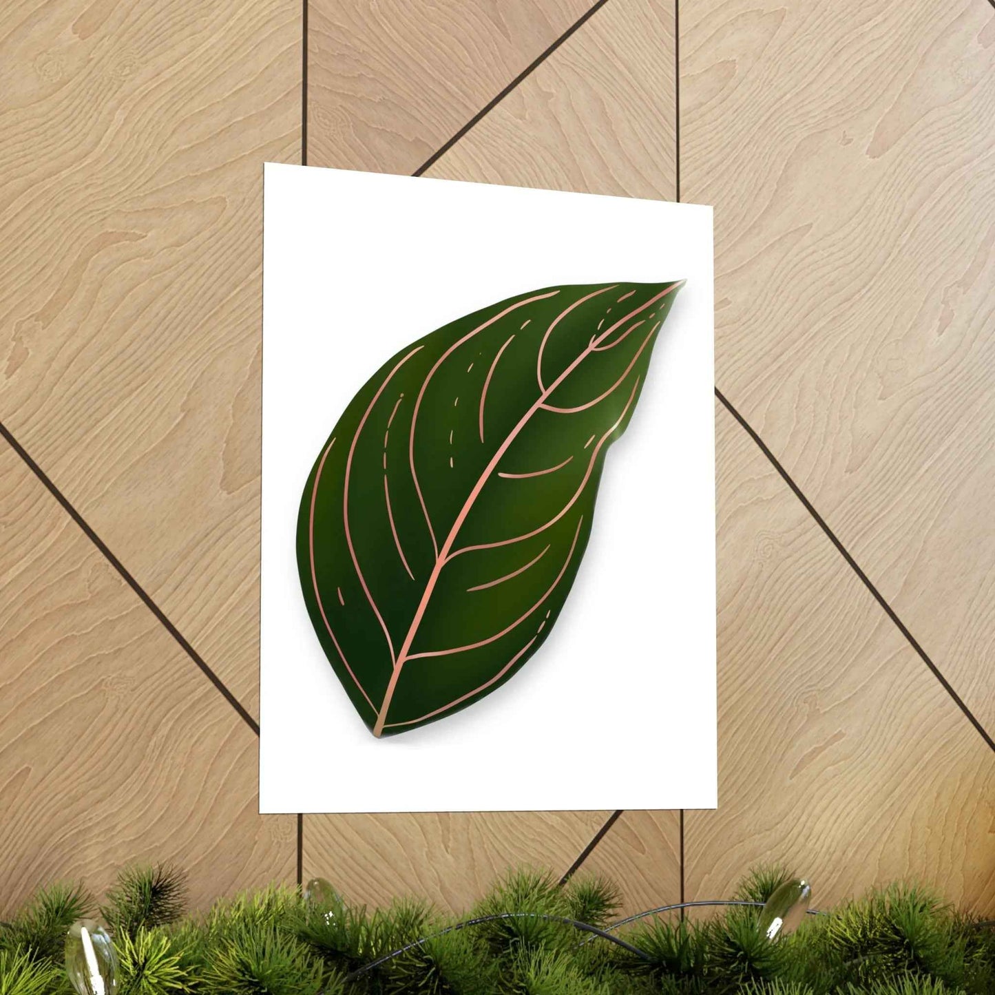 Aglaonema Rotundum Botanical Print – Unframed Wall Art