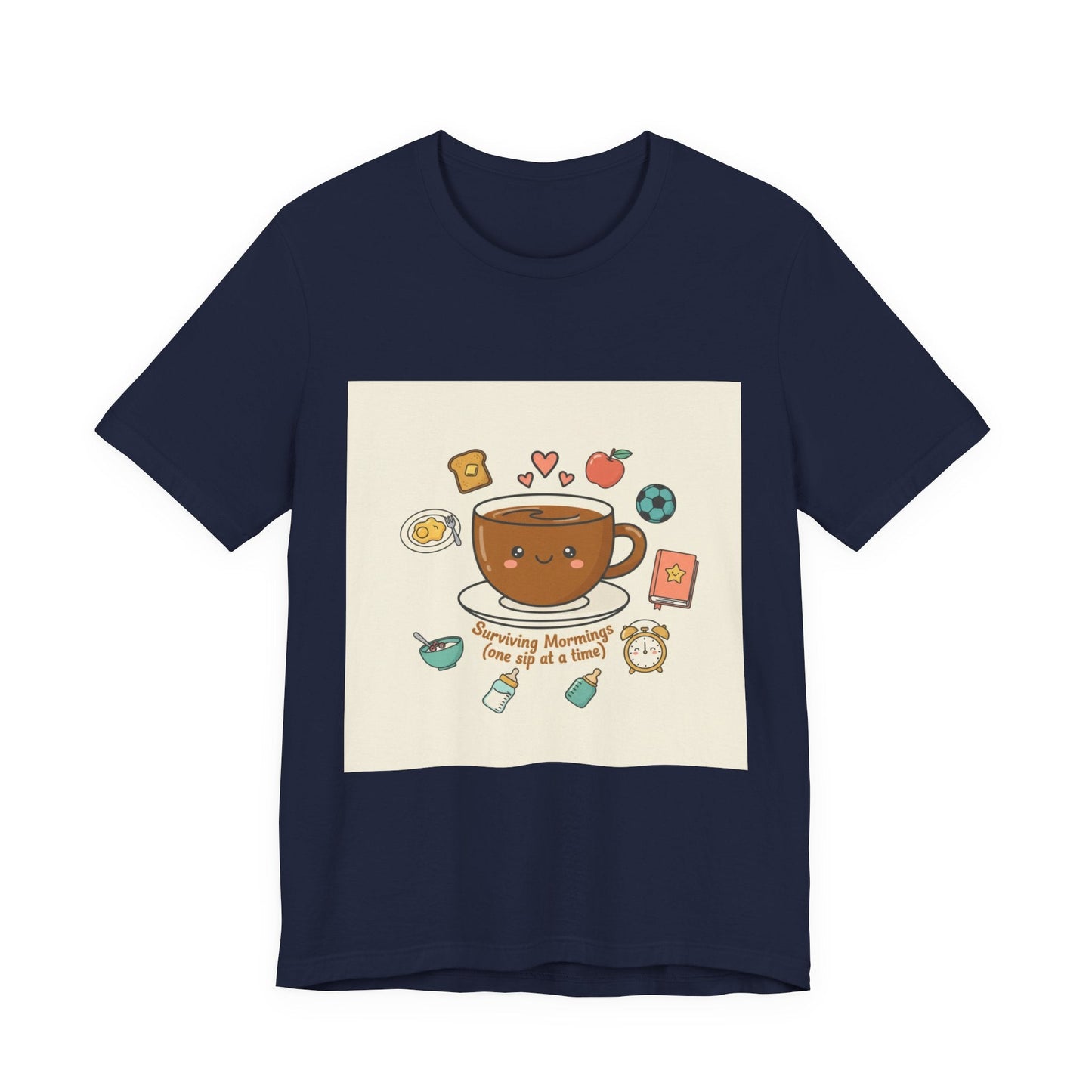 Morning Chaos Coffee & Kids Tee | mom life tee, tired parent shirt