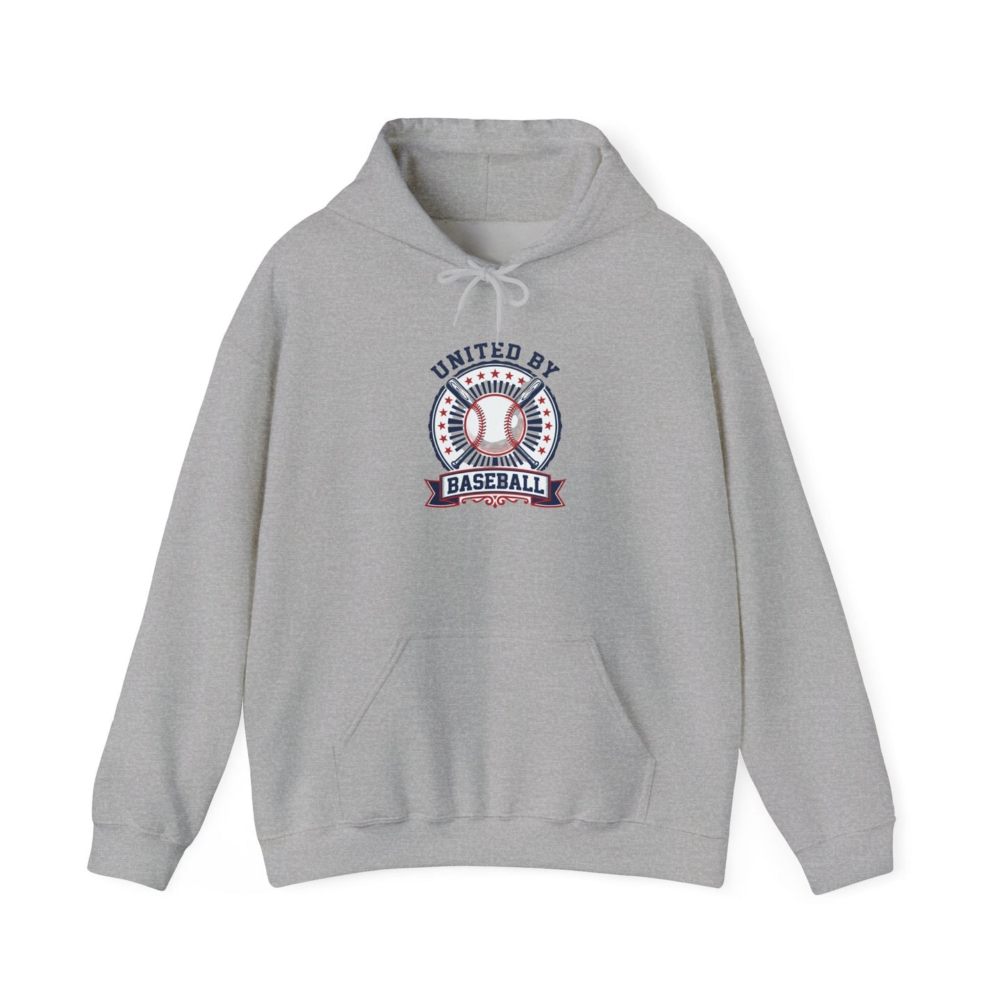 United by Baseball Hoodie | patriotic baseball graphic, vintage ballpark aesthetic