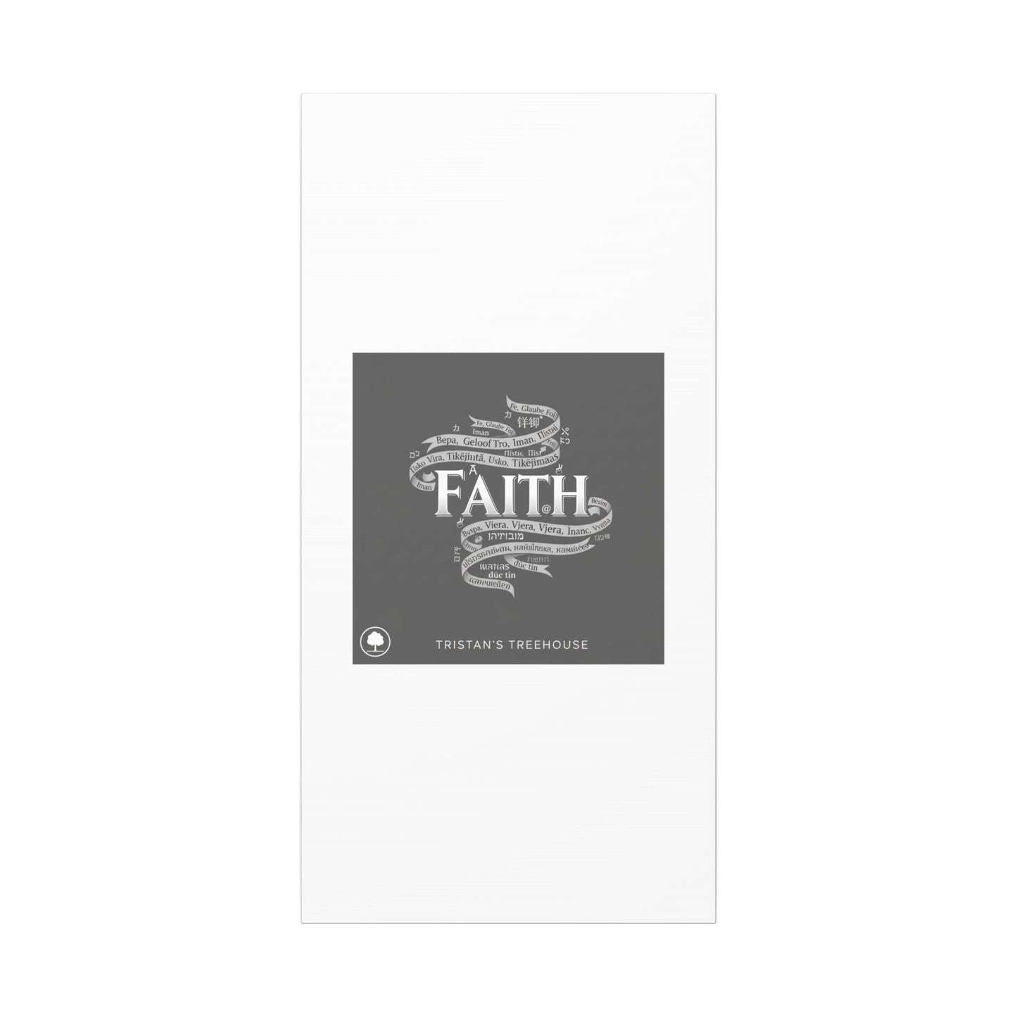 handwritten faith ribbon Canvas | sketch aesthetic, doodle design
