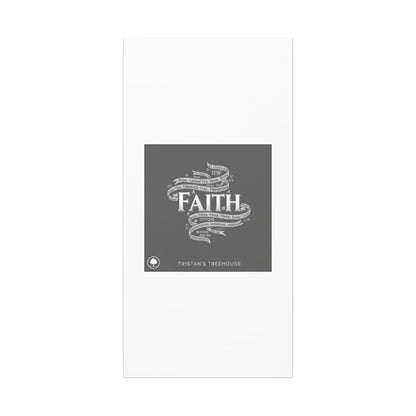 handwritten faith ribbon Canvas | sketch aesthetic, doodle design