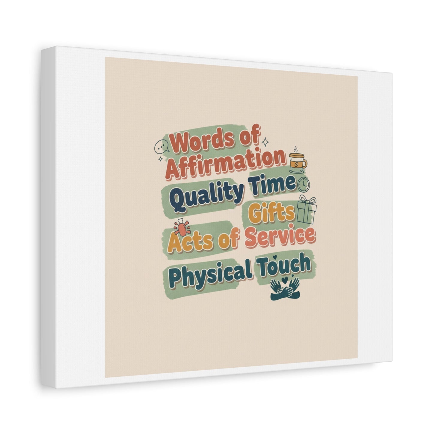 Love Languages List Matte Canvas Wall Art | love language meme, relationship humor