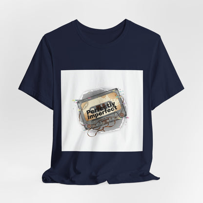 Glitch Cassette 'Perfectly Imperfect' Tee | glitch art shirt, retro tech nostalgic