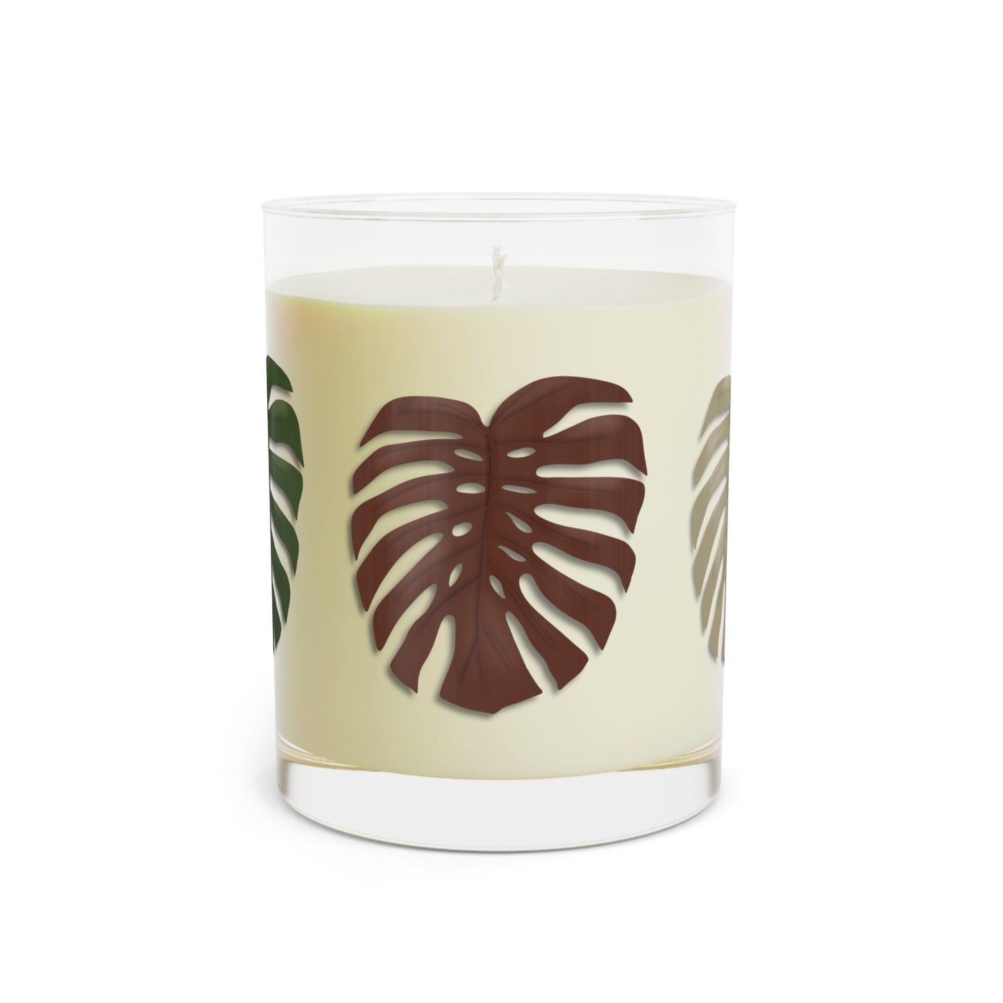 Multicolored Monstera Soy Candle 11 oz – Three Scent Options