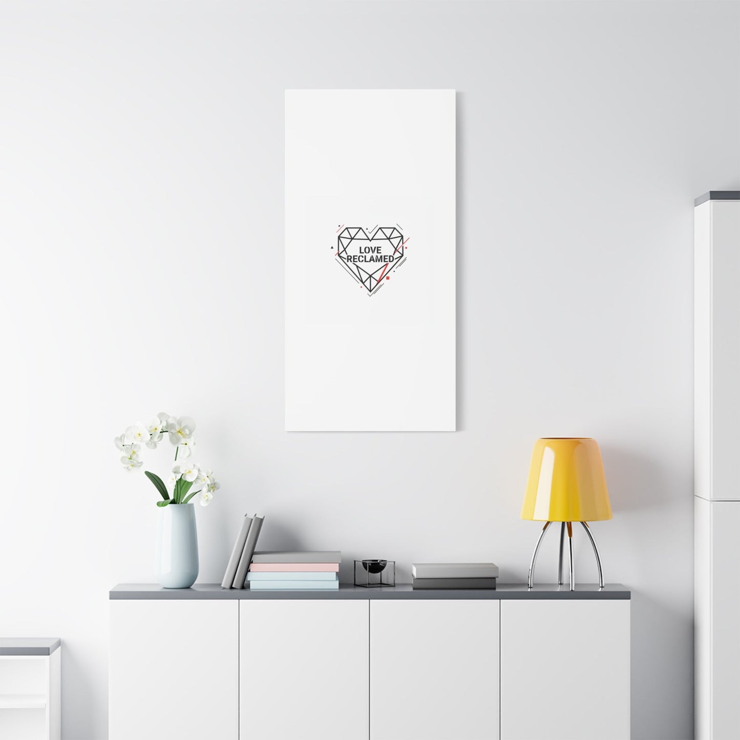 Love Reclaimed Canvas | modern heart design, minimalist love icon