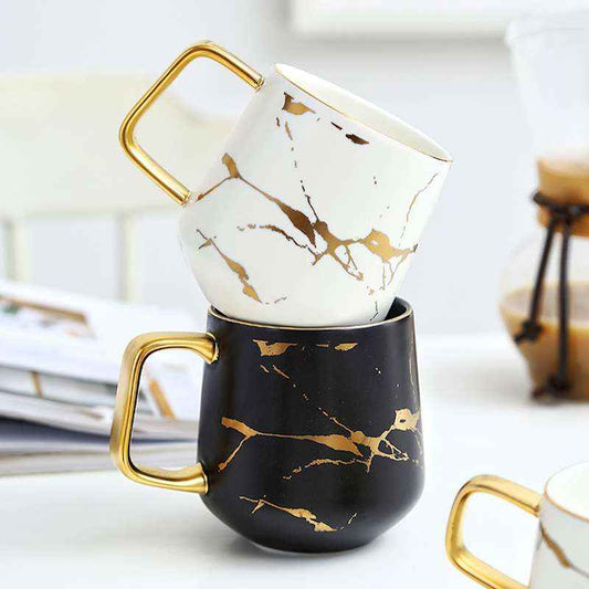 Marbled Household Ceramic Coffee Mark Cup