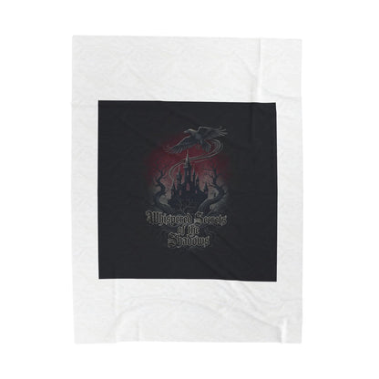 Medieval Castle Raven Velvet Throw Blanket | Castlecore, Dark Academia