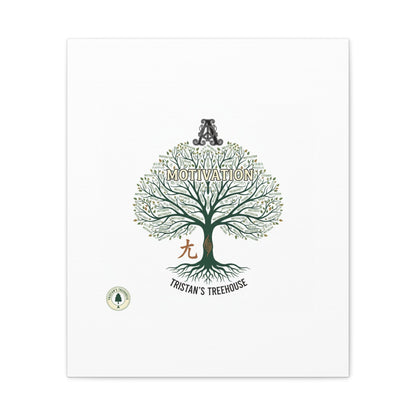 Handwritten Doodle Tree Canvas | Matte Stretched Wall Art