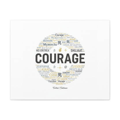 Courage Word Cloud Canvas | Fresh-Start Minimalism art print
