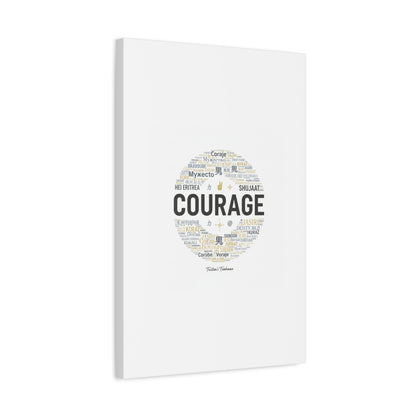 Courage Word Cloud Canvas | Fresh-Start Minimalism art print