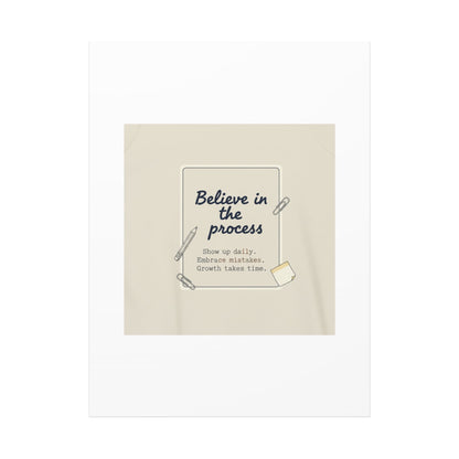 Believe in the Process Canvas | analogue note to self, handwritten reminder décor