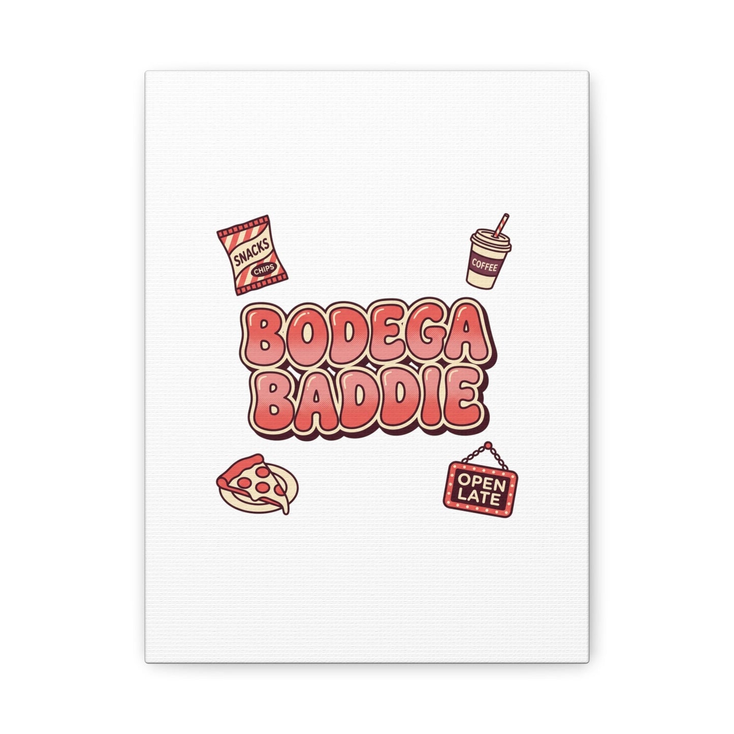 Bodega Baddie Matte Canvas, Stretched | NYC Y2K Corner Store Vibes