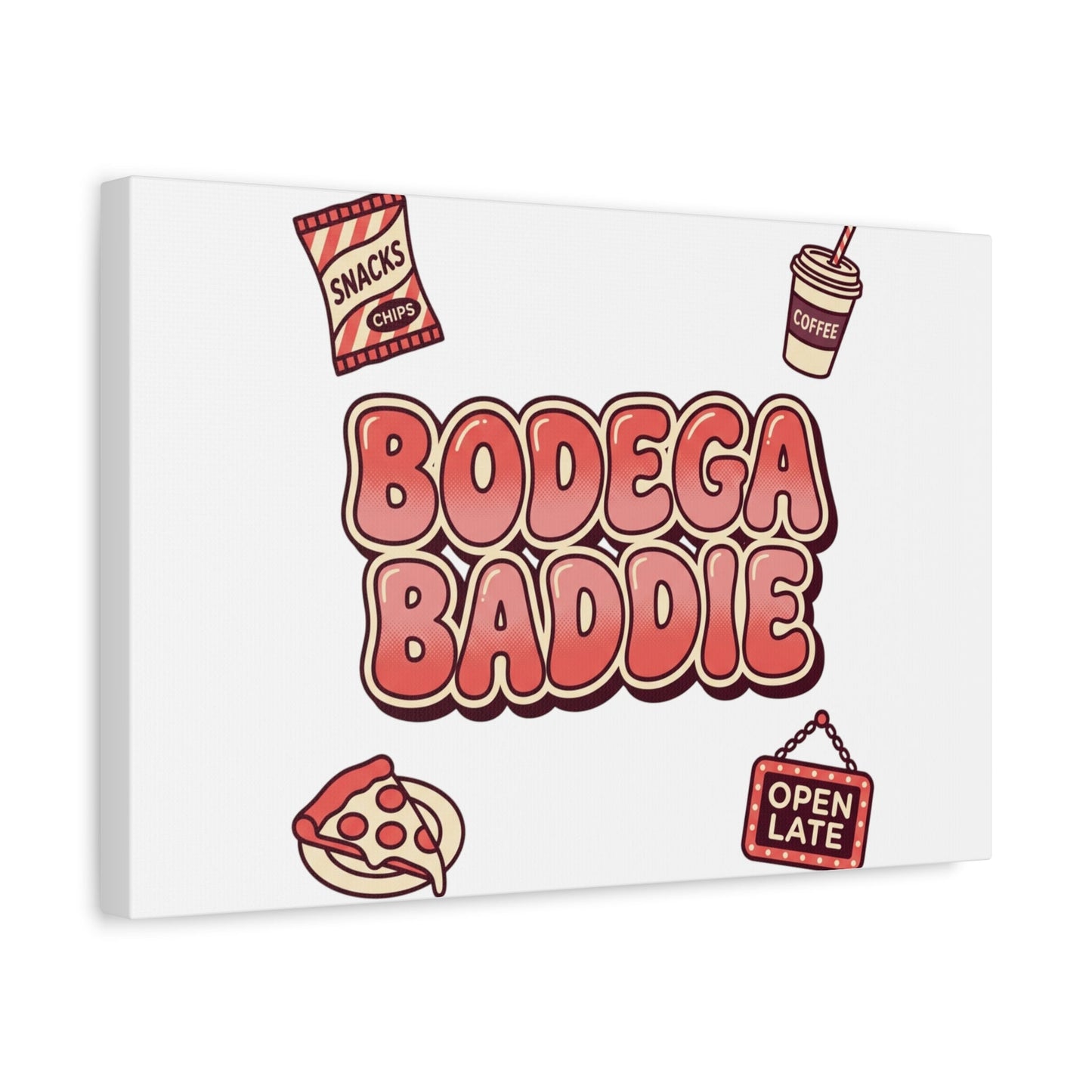Bodega Baddie Matte Canvas, Stretched | NYC Y2K Corner Store Vibes