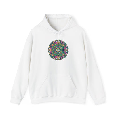 Psychedelic Botanical Mandala Hoodie | Festival Art Sweatshirt