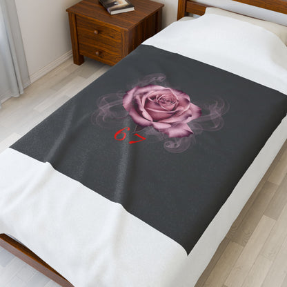 Moon Rose Valentine's Blanket | Viral Gothic Rose Velveteen | Dark Romance Valentine's Gift