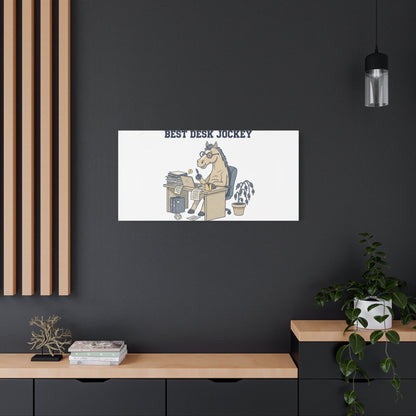Best Desk Jockey Canvas, Workhorse Office Art | Corporate Burnout Parody