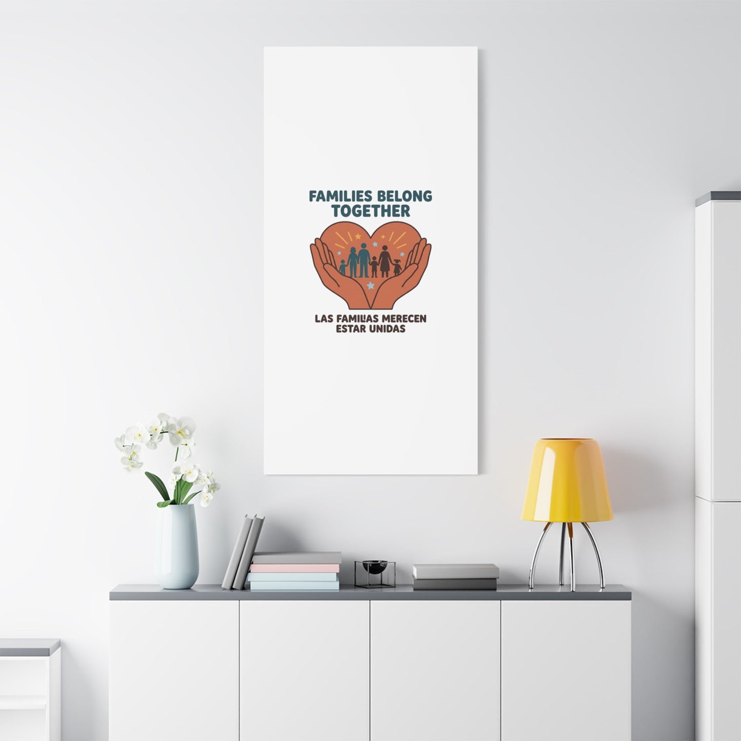 Families Belong Together Canvas | Family Unity, Bilingual Solidarity