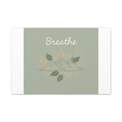 Breathe Mountain Line Canvas | Nature Symbols, Minimal Forest Wall Art