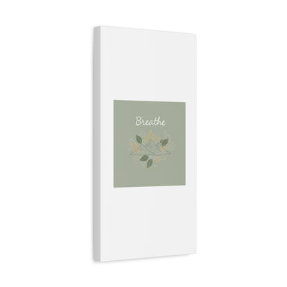 Breathe Mountain Line Canvas | Nature Symbols, Minimal Forest Wall Art
