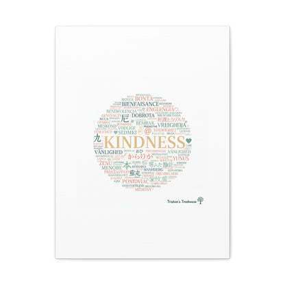 Kindness Word Cloud Canvas | Fresh Start Minimalist Wall Art
