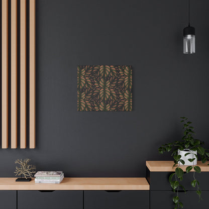 Calathea Pinstripe Pattern Canvas Print – Botanical Wall Art