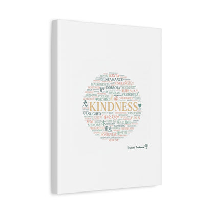 Kindness Word Cloud Canvas | Fresh Start Minimalist Wall Art