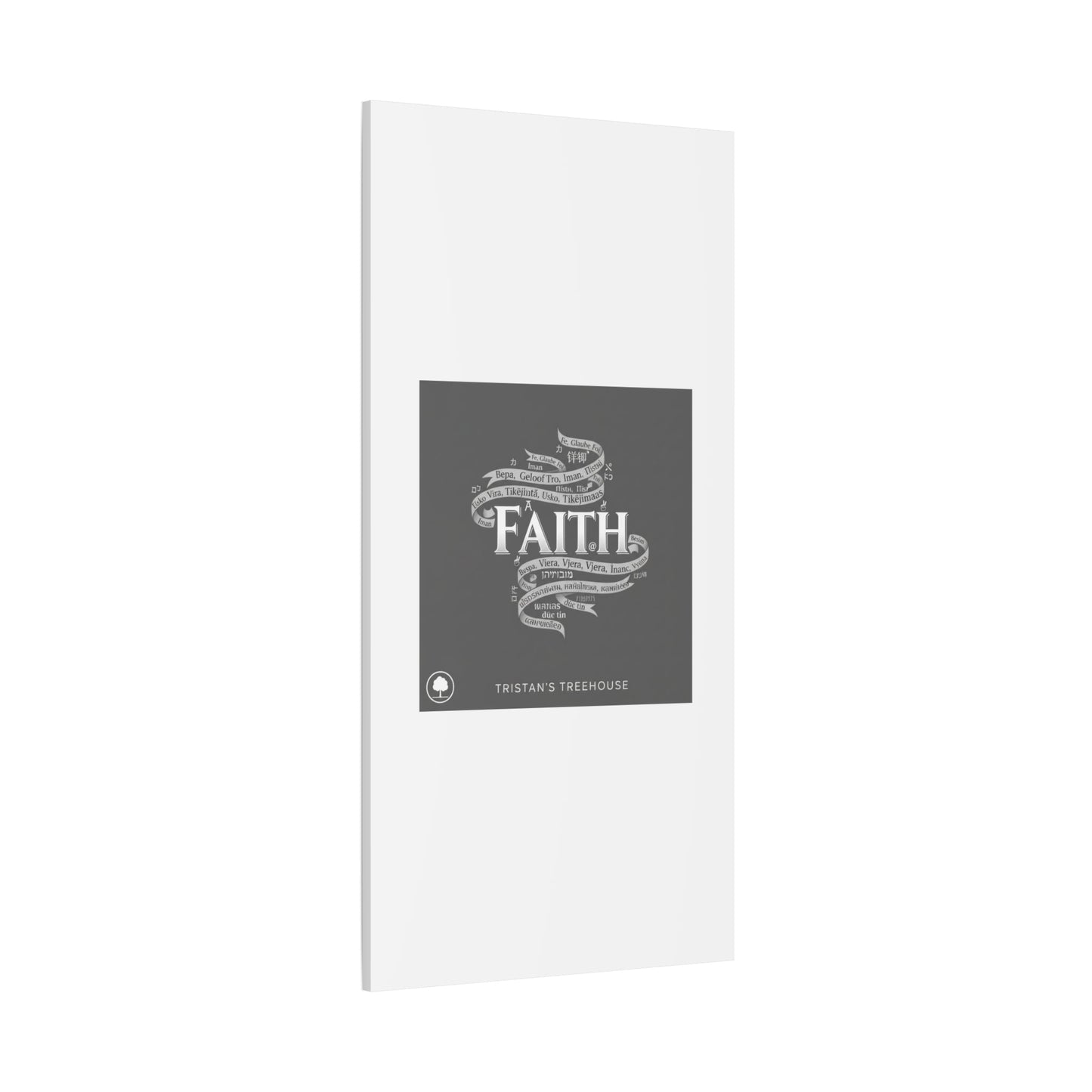 handwritten faith ribbon Canvas | sketch aesthetic, doodle design