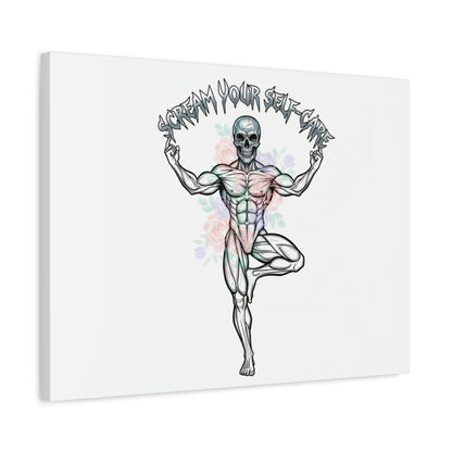 Scream Your Self-Care Canvas | Heavy Metal Wellness, Gothic Wellness Quote