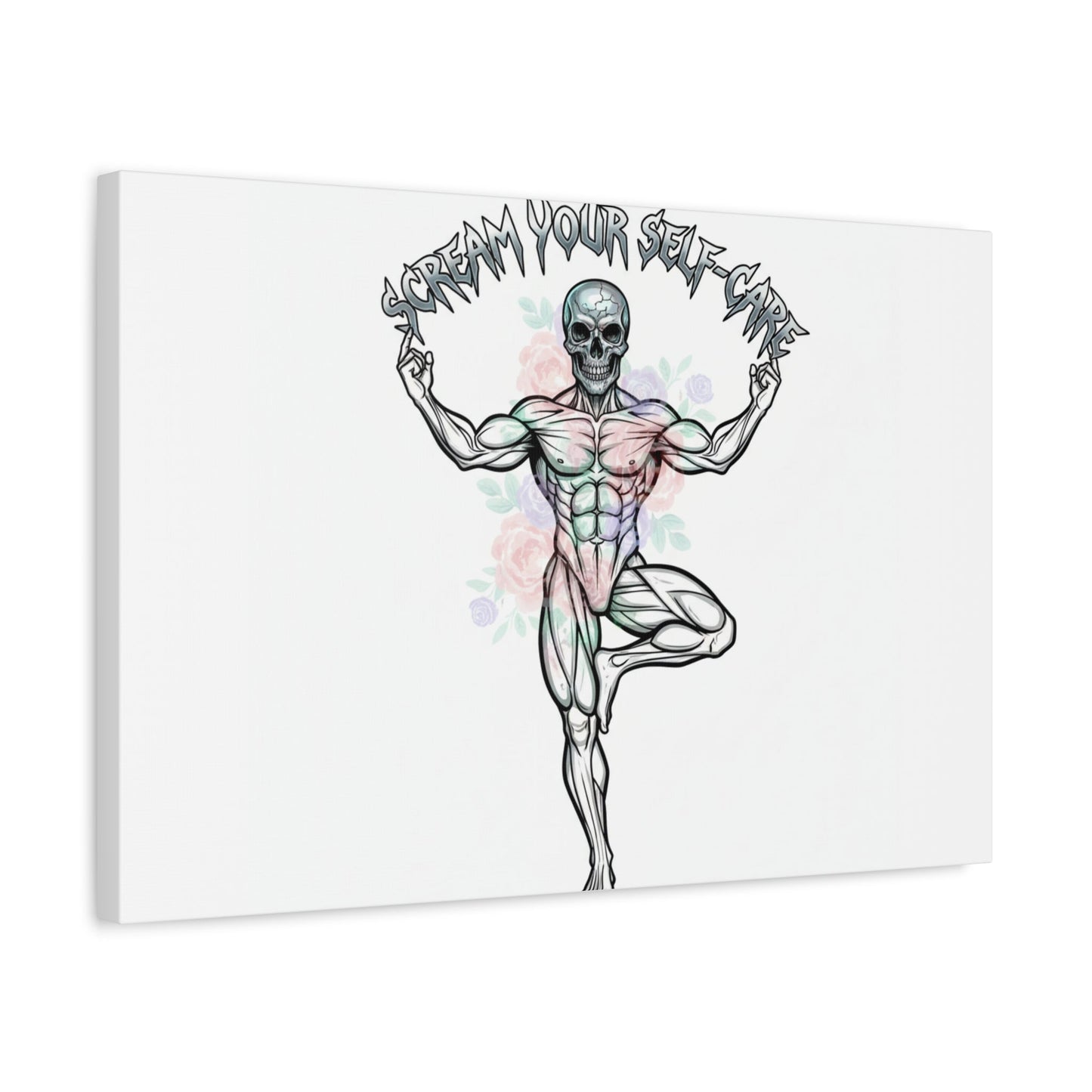 Scream Your Self-Care Canvas | Heavy Metal Wellness, Gothic Wellness Quote