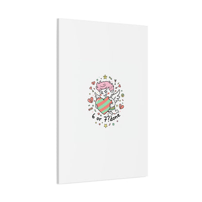 Weird Cupid heart illustration Canvas | Weird Valentine, quirky chaotic love