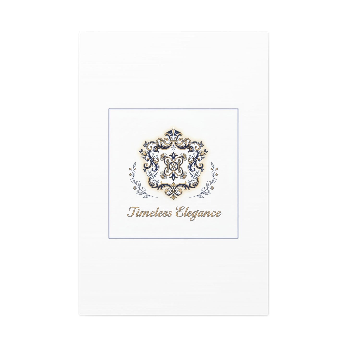 Ornate Brooch Emblem Canvas | Vintage Formalwear Accents, Baroque Print