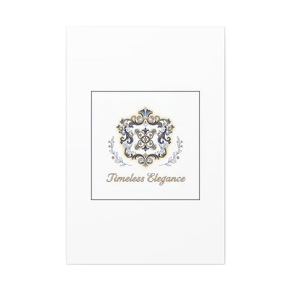 Ornate Brooch Emblem Canvas | Vintage Formalwear Accents, Baroque Print