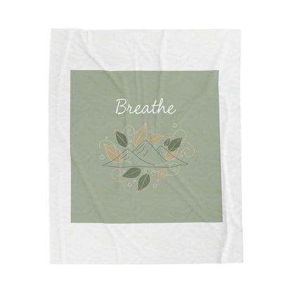 Breathe Mountain Line Blanket | nature vibes, calming forest symbols
