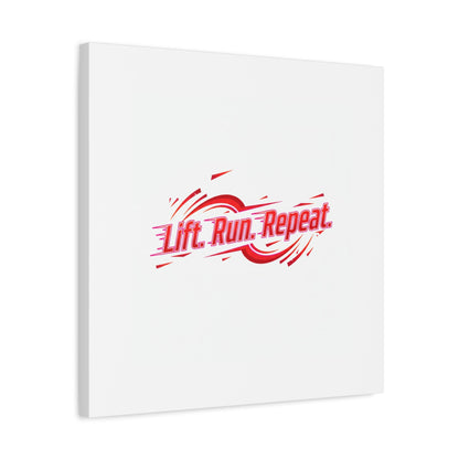 Lift Run Repeat Canvas | Fitness Wall Art, Gym Motivation